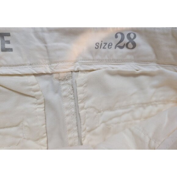 J Crew Sammie Cropped Kick Flare Jeans Chino Stretch Cream Ivory Women Sz 28 NWT - Picture 5 of 9